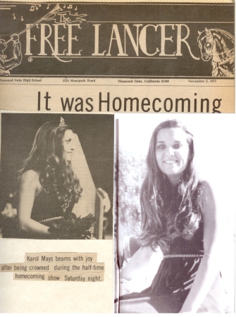 Riding on Homecoming float (1973)