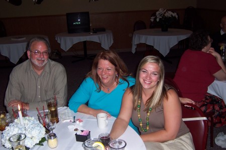 Mark, me and Andrea at her wedding rehearsal