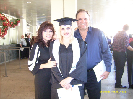 Brittany's graduation - with proud parents!