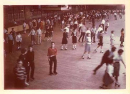 people skating at the Hub