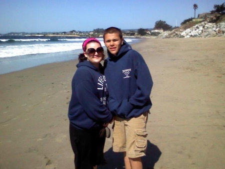 Two of my three kids in Santa Cruz