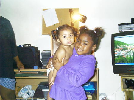 Tanzania holding her little sister