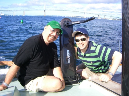 Tim & Ken sailing in Newport RI