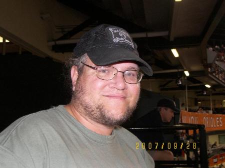 Jim at the Oriole's game in 2007