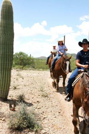 riding during a visit to Arizona