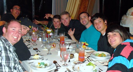 Boys at dinner on Cruise