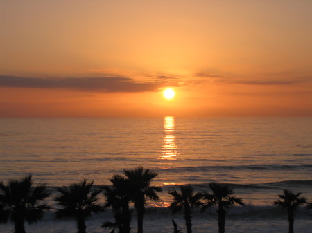 sunset from terrace of house