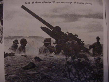 90 MM gun fired