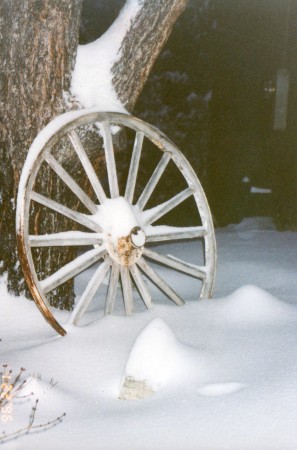 A BIG WHEEL IN THE SNOW!