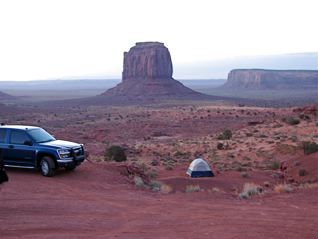 Camping at Monument Valley, Utah