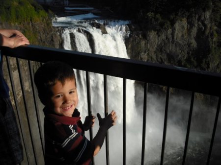 Snoqualmie Falls with my great nephew!