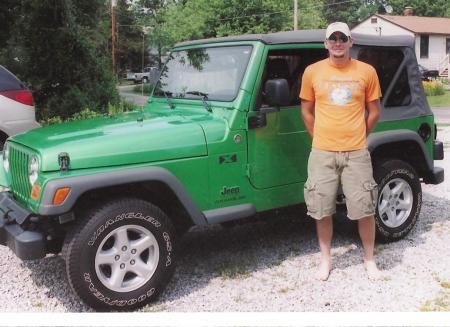Jared with his new Jeep