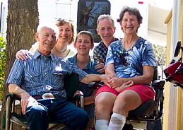 all of us with Dad and Peg, March 2007