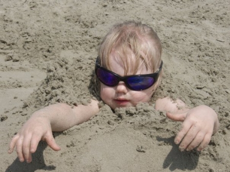 Abby in the sand
