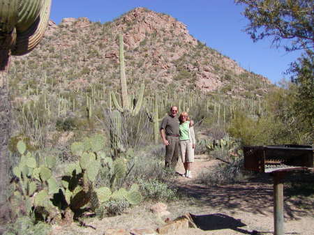 Barry and Sandy in the desert near Tucson