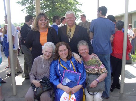 family photo of oldest daughter at graduation
