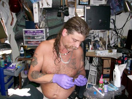 me at work tattoing