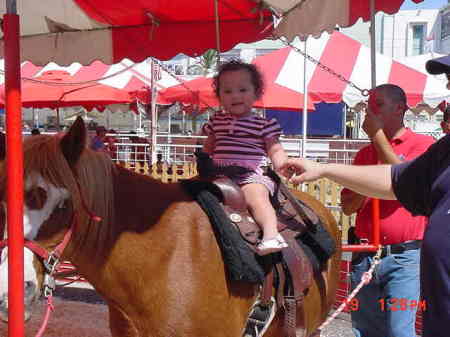 Chloe's 1st pony ride