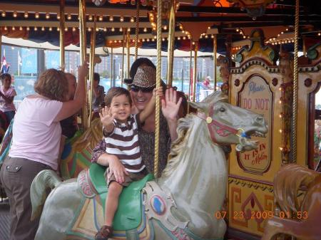 xander and mom at navy pier