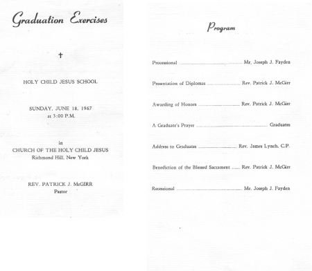 1967 Graduate List Part 1