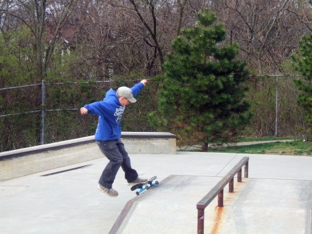 Bryan skateboarding