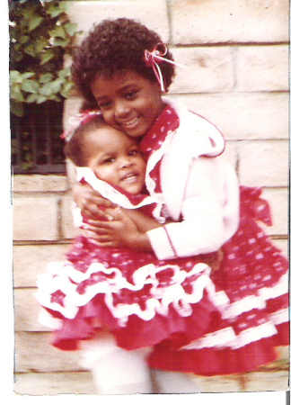 Keesha at age 6 and Kelly age 2 (1984)