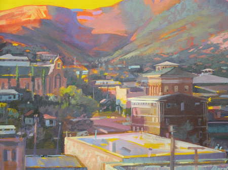 Bisbee, Arizona at Sunset by Burdell