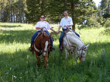 Horse back riding in Montana 2009