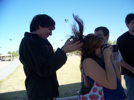 Ethan Juggles Kylie's Hair