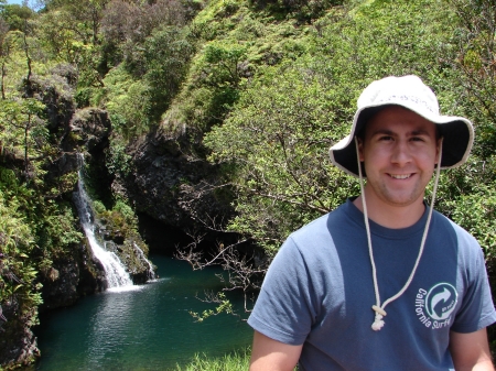 Jason at the falls in Maui