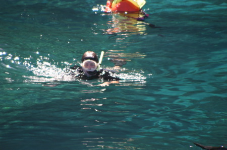 Scott snorkeling in Hawaii