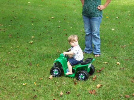 Flip's 1st birthday on his 1st vehicle!