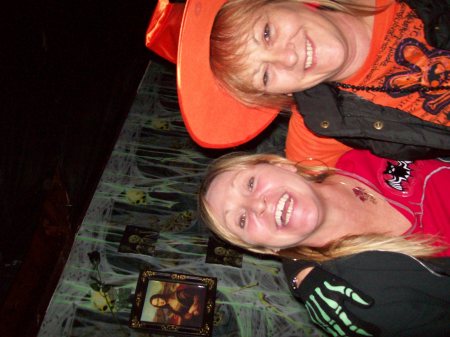 Me and my sister Debbie at my daughters Hallow