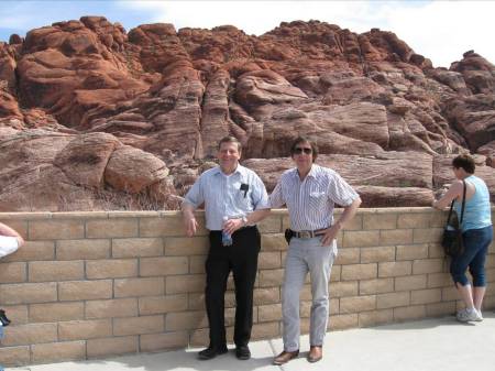 Brother Fred and me at Red Rocks by Las Vegas