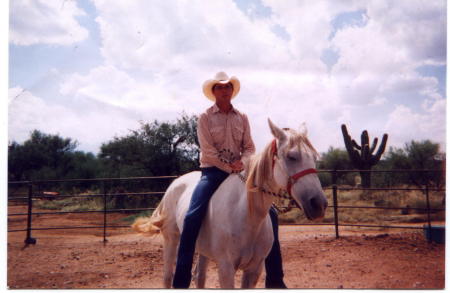 Jess On His Old Mare On The L-Ranch, Az.