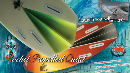 Ad for a RPQ® surfboard my neighbor designed