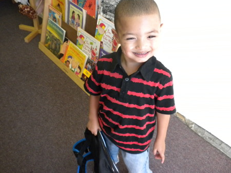 Mark's First Day at school age 3