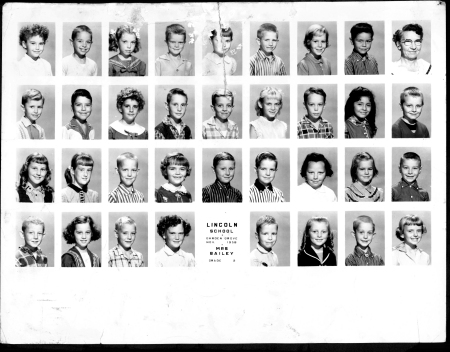 Lincoln School Mrs. Bailey's 1958