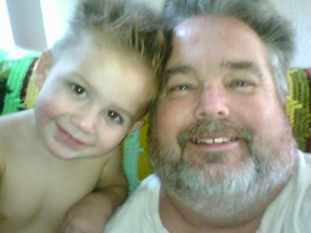 my grand son radley (2) and me