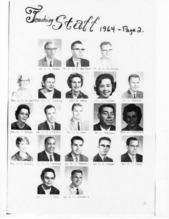 Teachers -Discipuli Reginae 1964 - Page Two