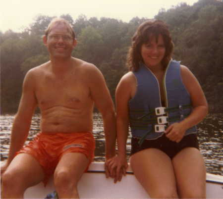 My future wife and I water skiing 1979