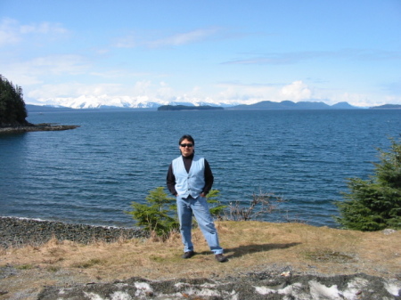 Joe near his favorite fishing spot in Juneau