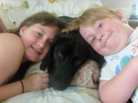 My babies & one of our dogs, Tank