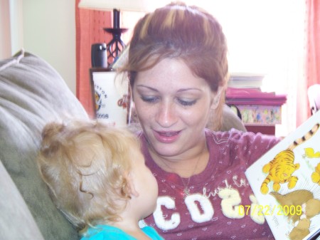 Jessica reading to Keagan