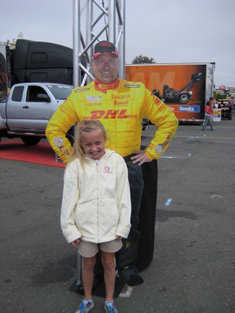 Jenna and cardboard cut-out Jeff