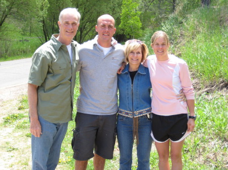 Husband Dave, son-in-law Kev, Linda and daught