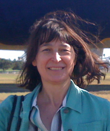 Cathy on the Blimp.