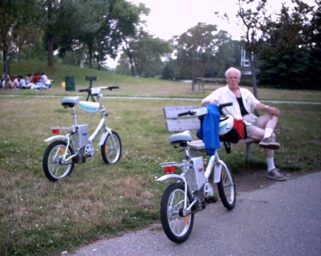 Peter & our electric bikes Oakville ON