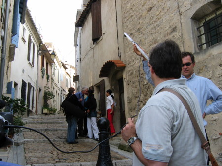 on location during a shoot