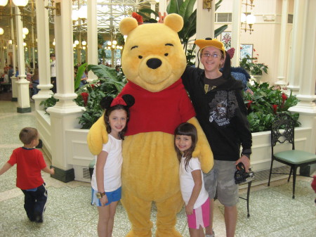 Josh, Breanna and,Cadh with Pooh
